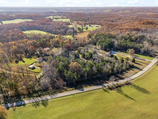 aerial view with a rural view