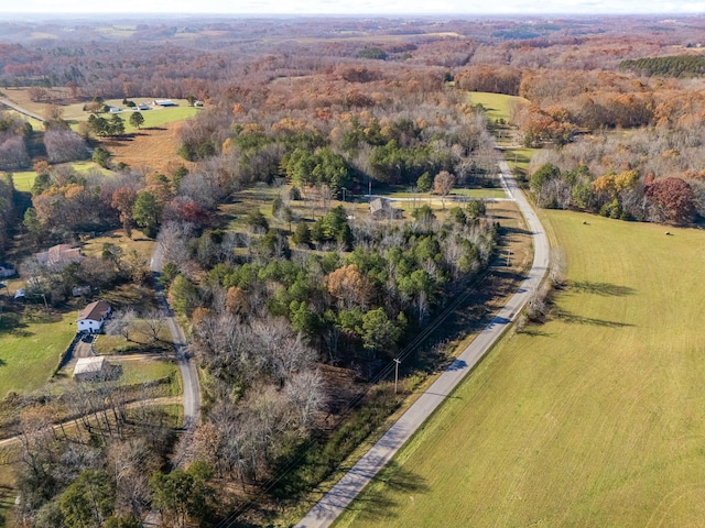 bird's eye view featuring a rural view