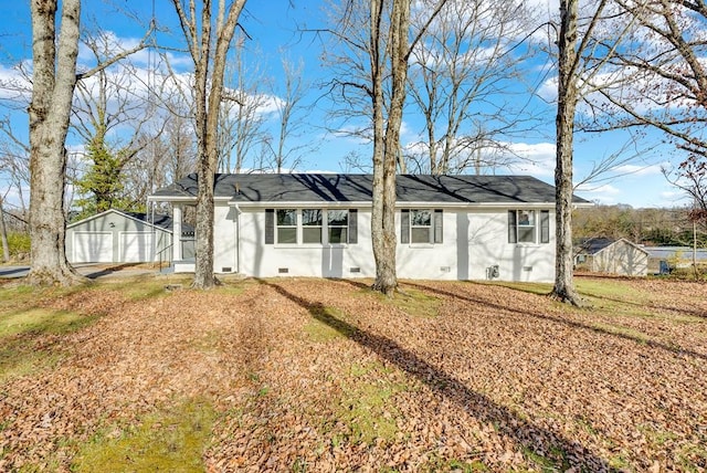 view of front of home with a front yard