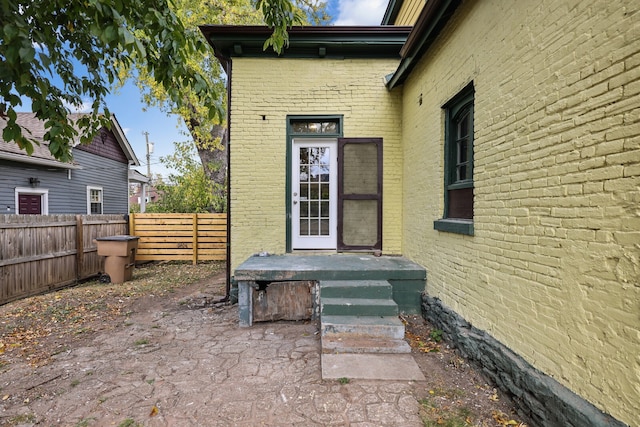 view of doorway to property