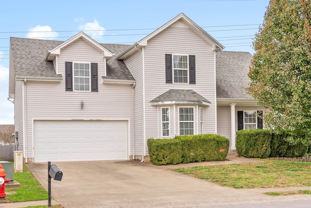 view of property with a garage