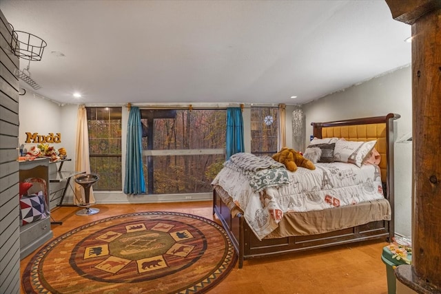 bedroom featuring light hardwood / wood-style flooring