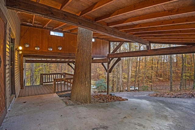 view of patio with a deck