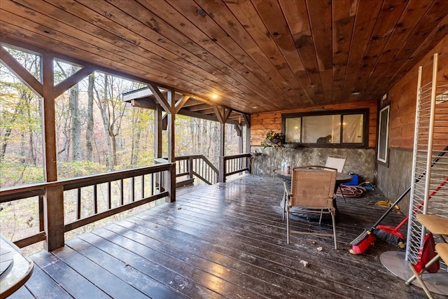 view of wooden terrace