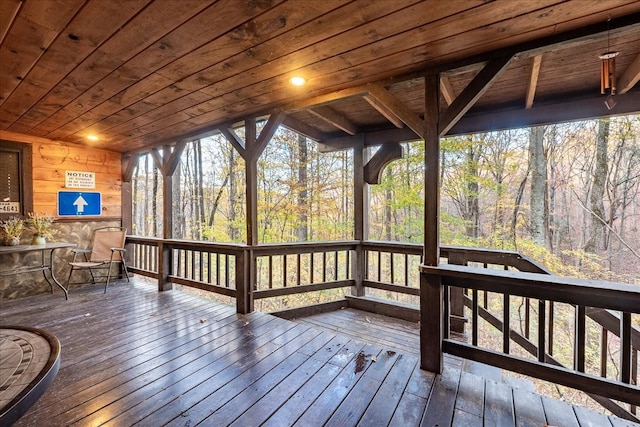 view of wooden deck