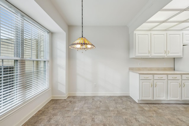 view of unfurnished dining area