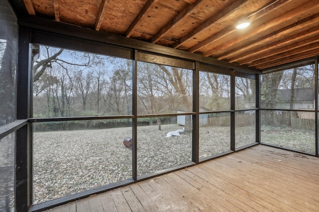 unfurnished sunroom with a healthy amount of sunlight