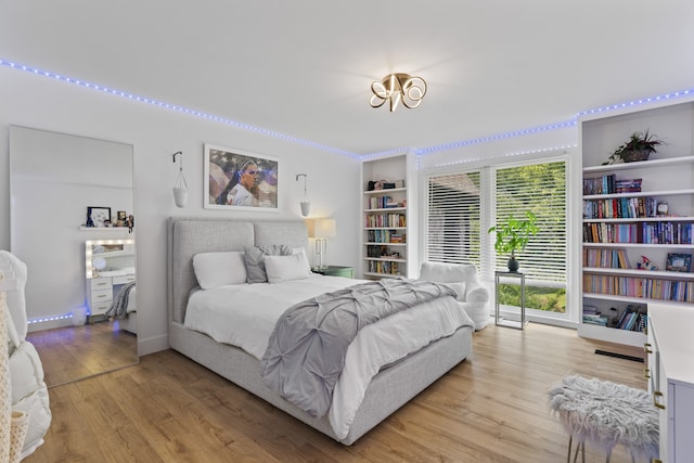 bedroom featuring light hardwood / wood-style flooring