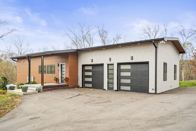 exterior space featuring a garage