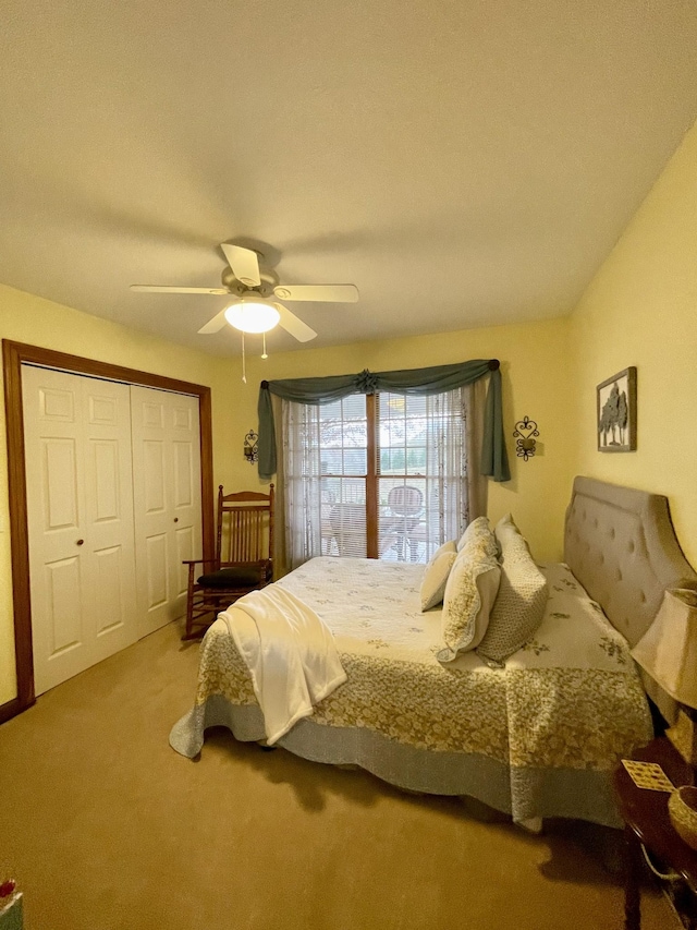 314 Birdsong Dr, Cadiz, KY 42211 - carpeted bedroom with a closet and ceiling fan