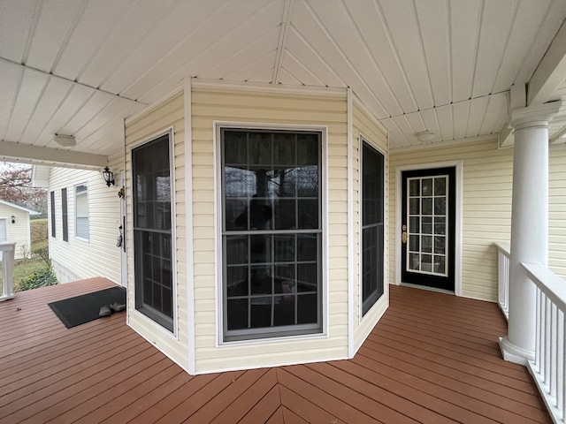 view of wooden deck