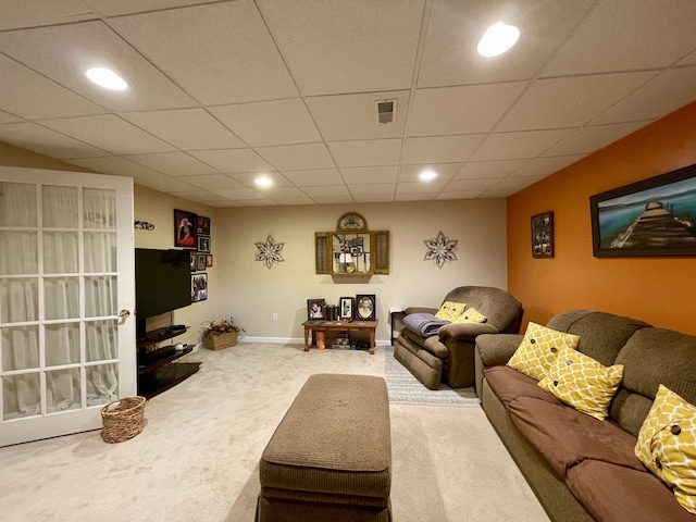 view of carpeted living room