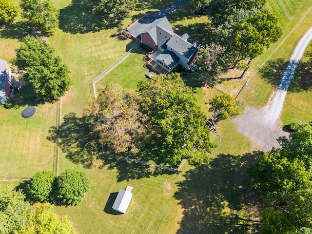 bird's eye view featuring a rural view