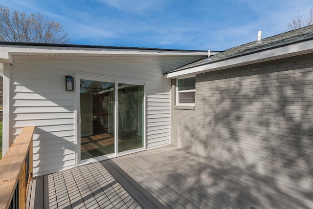 view of wooden deck