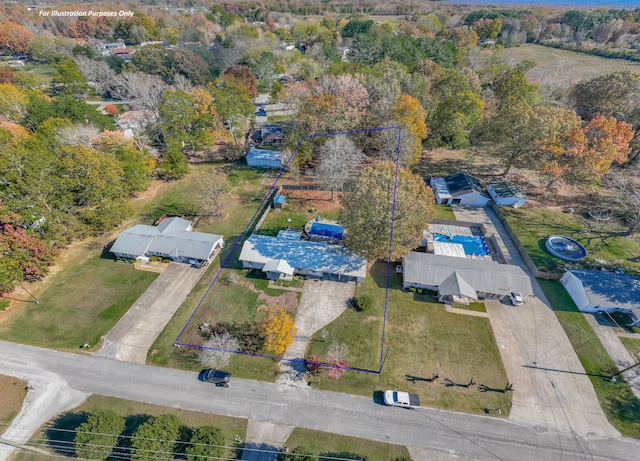 birds eye view of property