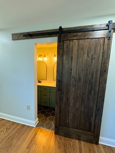 interior space featuring hardwood / wood-style flooring