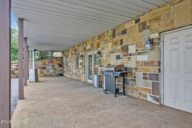 view of patio / terrace featuring a grill