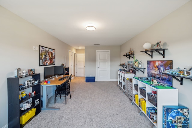 office area with carpet floors