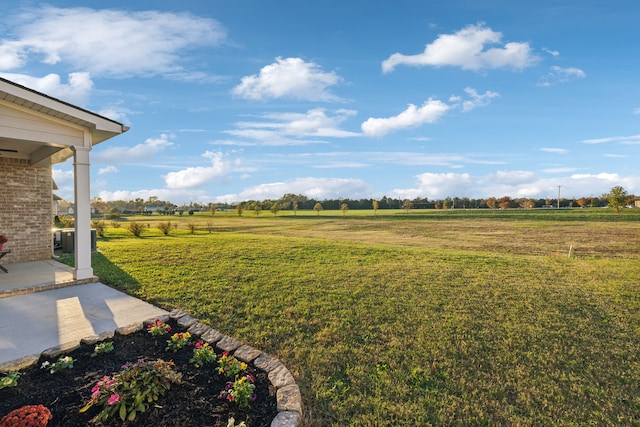 view of yard featuring a rural view