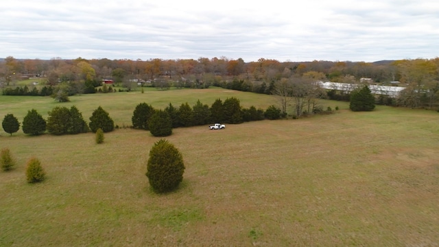 aerial view with a rural view