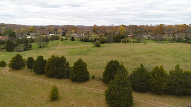 bird's eye view with a rural view