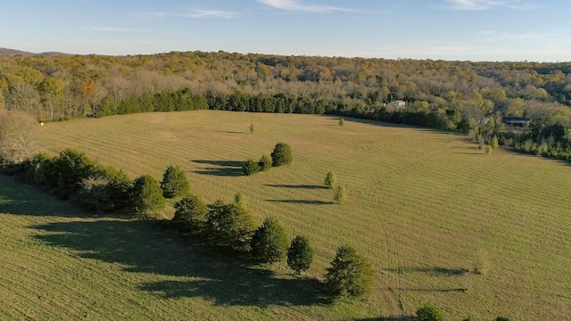 aerial view featuring a rural view