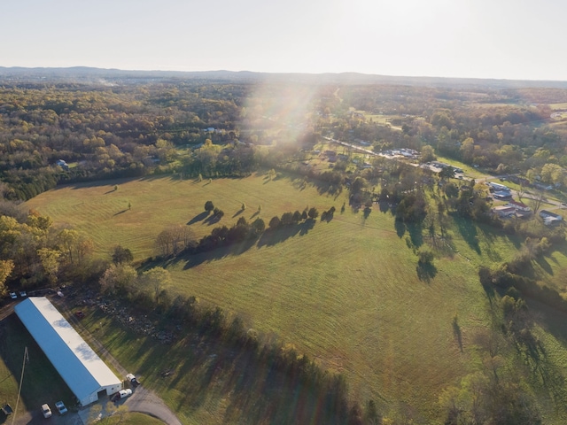 aerial view featuring a rural view