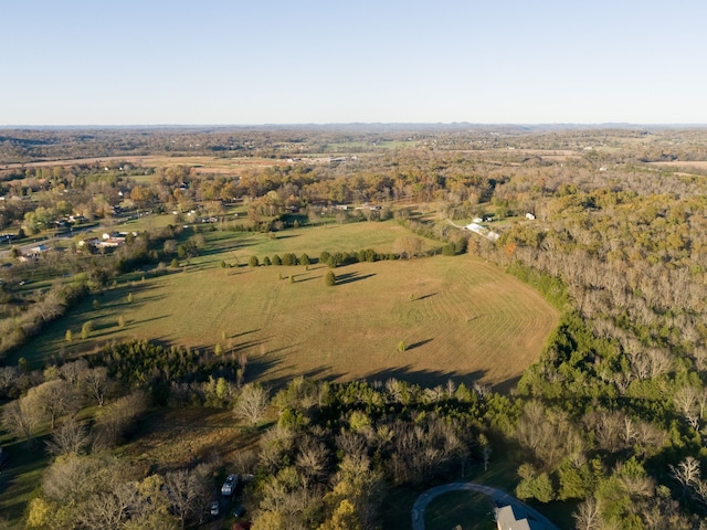 drone / aerial view with a rural view