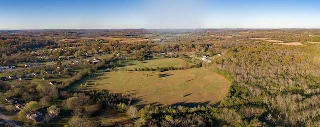 bird's eye view with a rural view