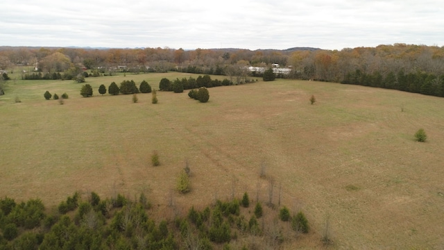 aerial view featuring a rural view