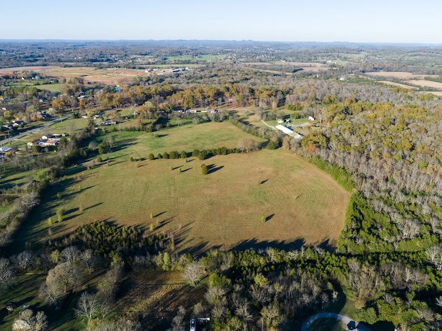 drone / aerial view with a rural view