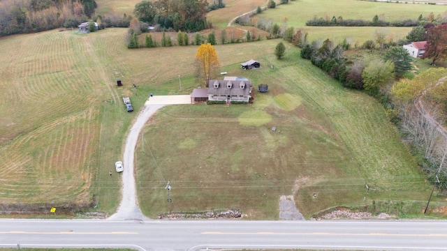 aerial view with a rural view