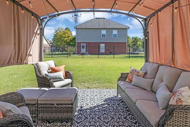 view of patio / terrace featuring an outdoor hangout area