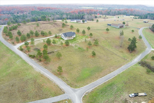 bird's eye view featuring a rural view