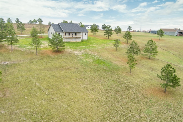 bird's eye view with a rural view