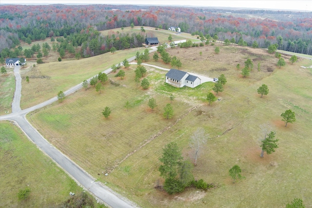 drone / aerial view featuring a rural view