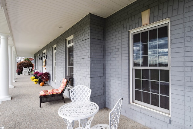 view of patio with covered porch