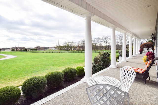 view of patio / terrace with a porch