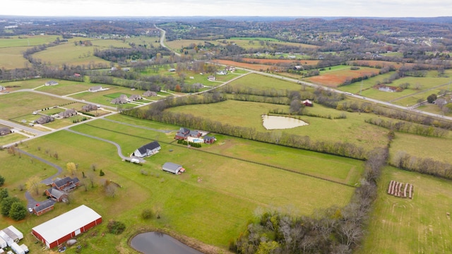 bird's eye view featuring a rural view