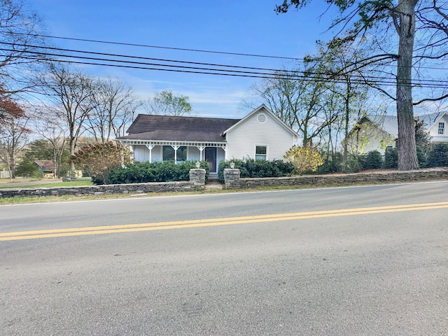 view of single story home