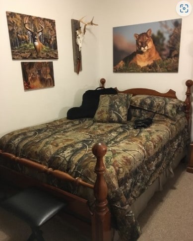 view of carpeted bedroom