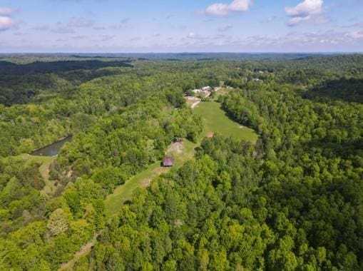 1159 New Hope Rd, Celina, TN 38551 - aerial view of property and surrounding area featuring a forest