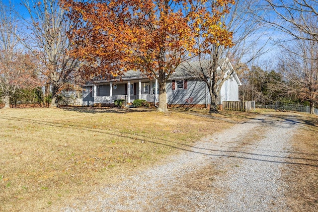 view of front of home with covered porch