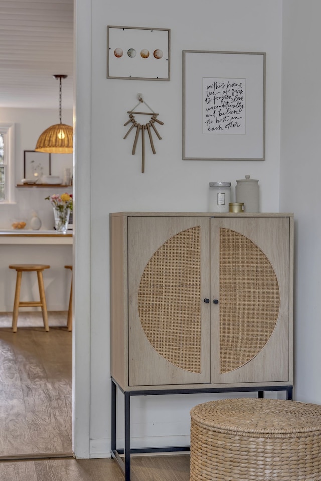 room details with hardwood / wood-style floors