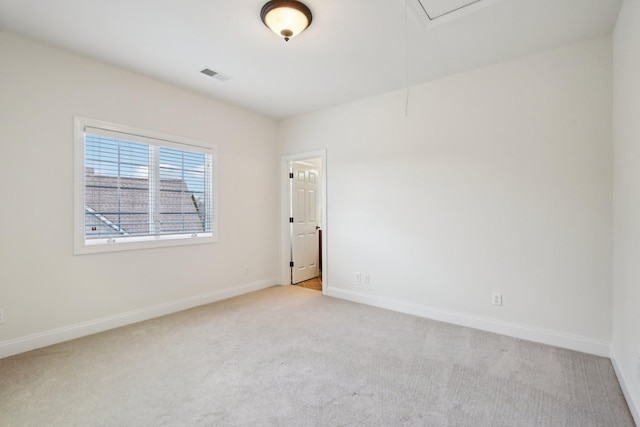 view of carpeted spare room