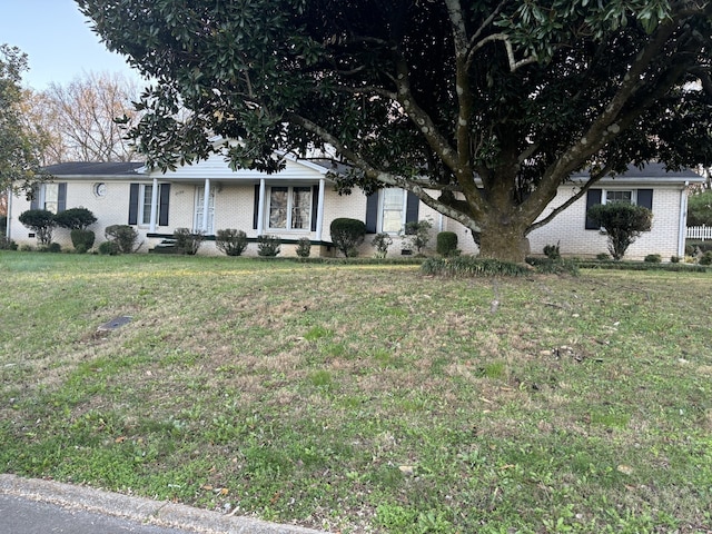 ranch-style house with a front yard