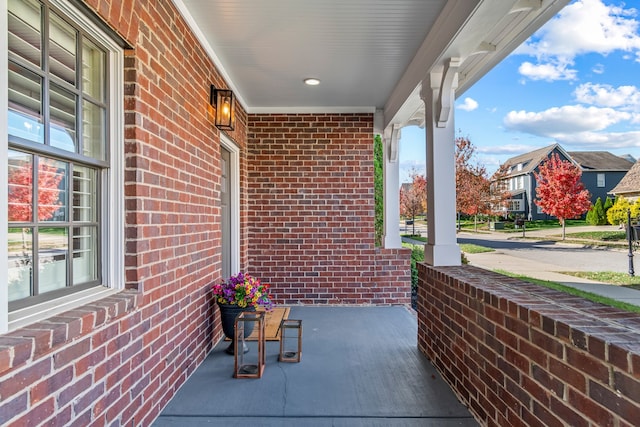 view of patio with a porch