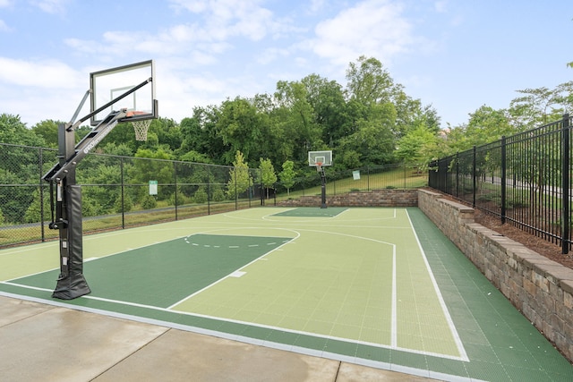 view of sport court