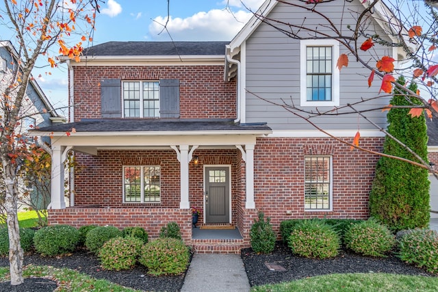 view of front of property with covered porch