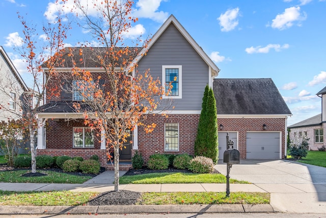 view of property with a garage